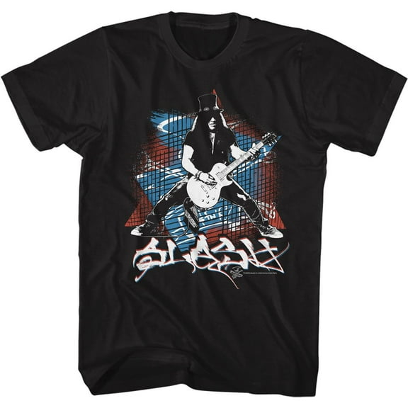 Slash Guns N Roses Splash Black Adult T-Shirt