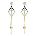 thumbnail image 2 of HomeKingdee Diamond Geometric Long Tassel Earrings - Romantic Bohemian Style Lightweight Luxury Earrings for Women, Ideal for Weddings, Parties and Daily Wear, 2 of 5