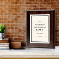 thumbnail image 2 of Not all those who wander are lost – J.R.R. Tolkien, Wooden Frame 8x10 Decorative Wall Plaque With Easel Acrylic Stand | Great Literature Decor, 2 of 7