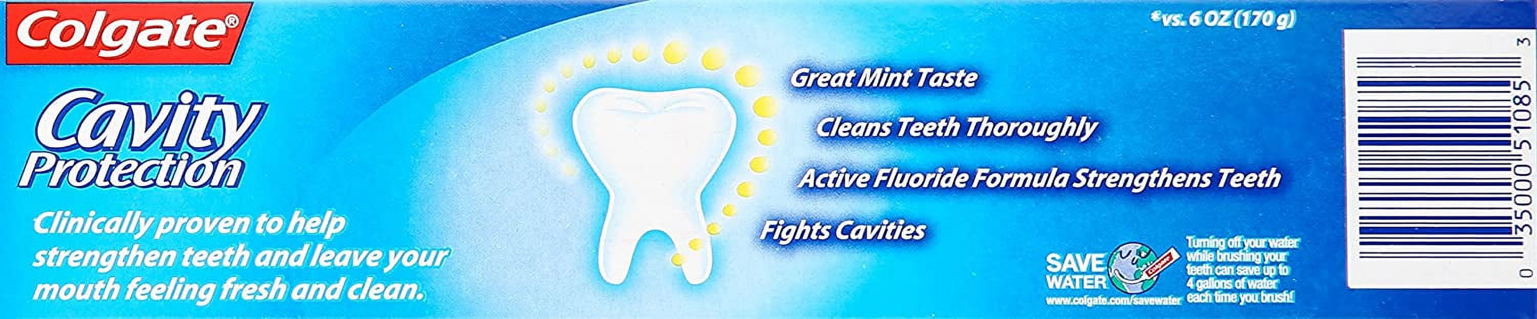 Colgate Anticavity Fluoride Toothpaste, Cavity Protection, 8 Oz, 6 Pack