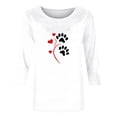 thumbnail image 4 of VgaVtl Graphic Womens T Shirts Plus Size Valentines 3/4 Sleeve Tops Women White Fancy Loose Holiday Casual Tops, 4 of 4