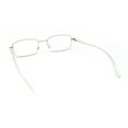 thumbnail image 4 of Classic Metal Rim and Arm Narrow Rectangle Reading Glasses Silver +1.0, 4 of 4
