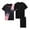 Black, variant on CYRBOKO Boys Athletic Outfit Sets 2025, Quick-dry Running Elastic Waist Short Sleeve Sports T-Shirt with Shorts Green Size 8 T