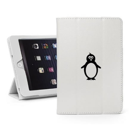 - For Apple iPad Mini 1/2/3 White Faux Leather Magnetic Smart Case Cover LM2130 Penguin