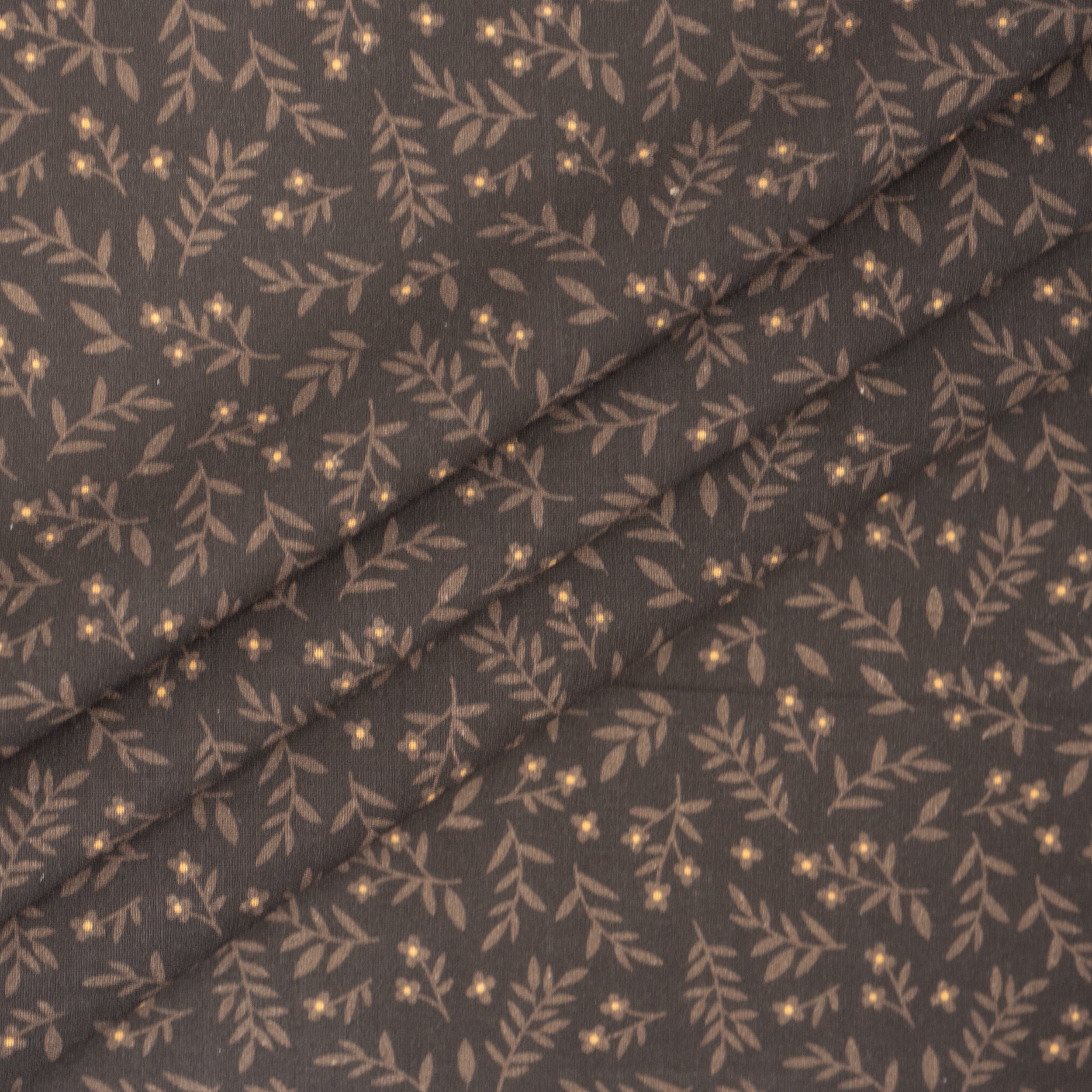 Roc-Lon 100% Cotton, 108" Wide, Quilt Backing, Prints, Packed Floral Chocolate, Cut By Yard