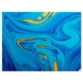 thumbnail image 1 of Design Art Light Blue Acrylic Paint  Canvas Print, 1 of 3