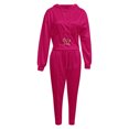 thumbnail image 4 of JIAYUE Women Set Corset‑Style Hooded Sweatshirt Elastic Drawstring Jogger Pants 2 Piece Outfit for Social Party, 4 of 4