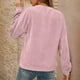 thumbnail image 4 of Sentuca - Camiseta de cuello redondo para mujer, manga larga, informal, color rosa, talla M, 4 of 6