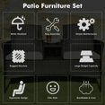 thumbnail image 2 of RELAX4LIFE Conversation Furniture Set with Table and Two Removable Cushions Rattan Wicker Chairs and Table Set for Patio,Garden, Baloney and Lawn Outdoor Porch Furniture Sets Loveseat(Brown+Beige), 2 of 18