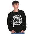 thumbnail image 5 of Live Fast Die Young Novelty Rebel Sweatshirt for Men or Women Brisco Brands X, 5 of 6