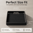 thumbnail image 4 of 2.5X2.5 inch Anti Slip Furniture Pads, Rubber Furniture Gripper, Non Slip Bed Casters For Hardwood Floors, NOGIS Anti Slide Floor Protector for Bed Couch Stoppers (Black, 4 Pack), 4 of 6