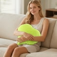thumbnail image 4 of Leaf Shape Throw Pillow 17.7x17.7 Inch Cute Novelty Plant Plush Cushion Backrest Pillow Home Decoration for Sofa Couch Living Room Bedroom Car Lumbar Support, 4 of 4