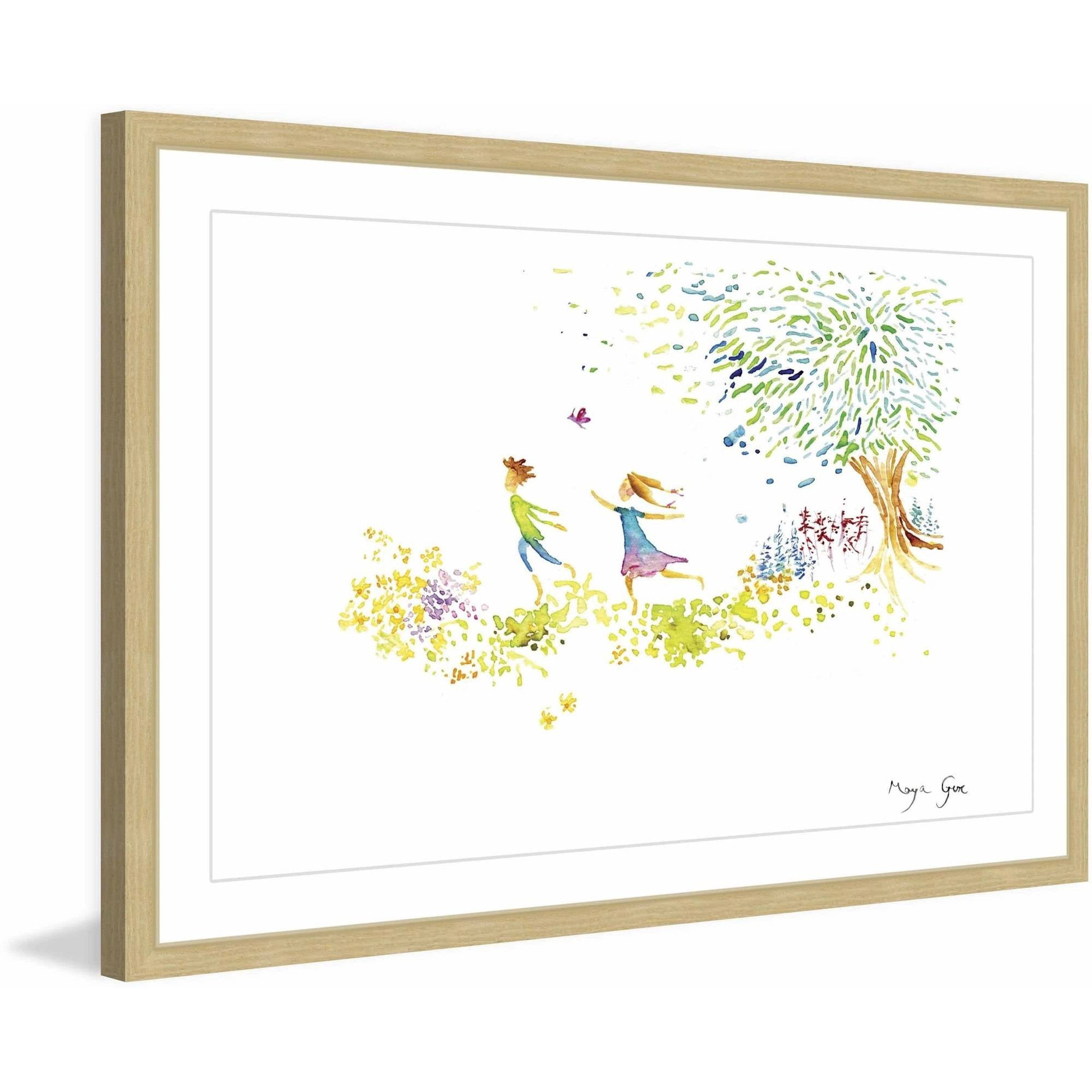 Marmont Hill "Girl and Boy" by Maya Gur Framed Painting Print
