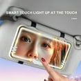 thumbnail image 4 of Momihoom New White Led Car Makeup Mirror Touch Dimming Three-Color Light Source Mirror Hd Car Sun Visor Rearview Mirror, 4 of 9