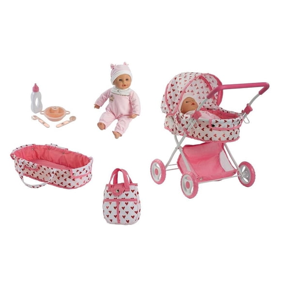 Set de Juego Baby Boutique con Coche y Accesorios Rosa
