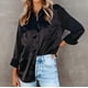 thumbnail image 4 of Tops para mujer, camisas, blusas, elegantes, informales, de manga larga, holgadas, sólidas, con cuello vuelto, blusa, camiseta Odeerbi  ODB-5, 4 of 9