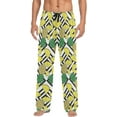 thumbnail image 2 of FREEAMG Pineapple Slices Pajama Pants for Men, Men's Separate Bottoms, Pure Cotton Comfortable Lounge Pants for Men（307）, 2 of 7
