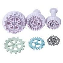 Plastic Gear Cookie Stampers Steampunk Cogs Mold Clock Wheel Mold Fondant Moulds
