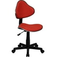 thumbnail image 2 of Flash Furniture Red Fabric Swivel Ergonomic Task Office Chair, 2 of 12