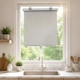 thumbnail image 4 of Blackout Roll Up Shades with Suction Cups, Sunscreen Window Curtains, Portable Sunshade Blind for Doors Home, 35 40 55 60cm, Temporary Roller Shutter with Heat Insulation,Grey-50x125cm/20x49in, 4 of 6