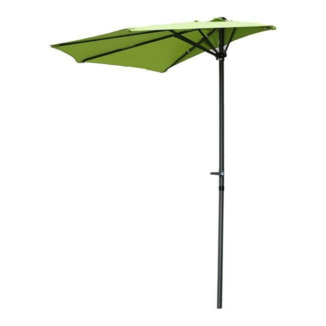 Parasol Mural Demi-Rond de 9 Pieds, Vert Gazon