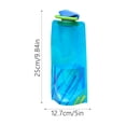 thumbnail image 2 of Collapsible Reusable Leakproof Foldable Water Bottle with Clasp for Outdoor Sports Camping Traveling Biking(Green,700ML / 23.7Oz), 2 of 5