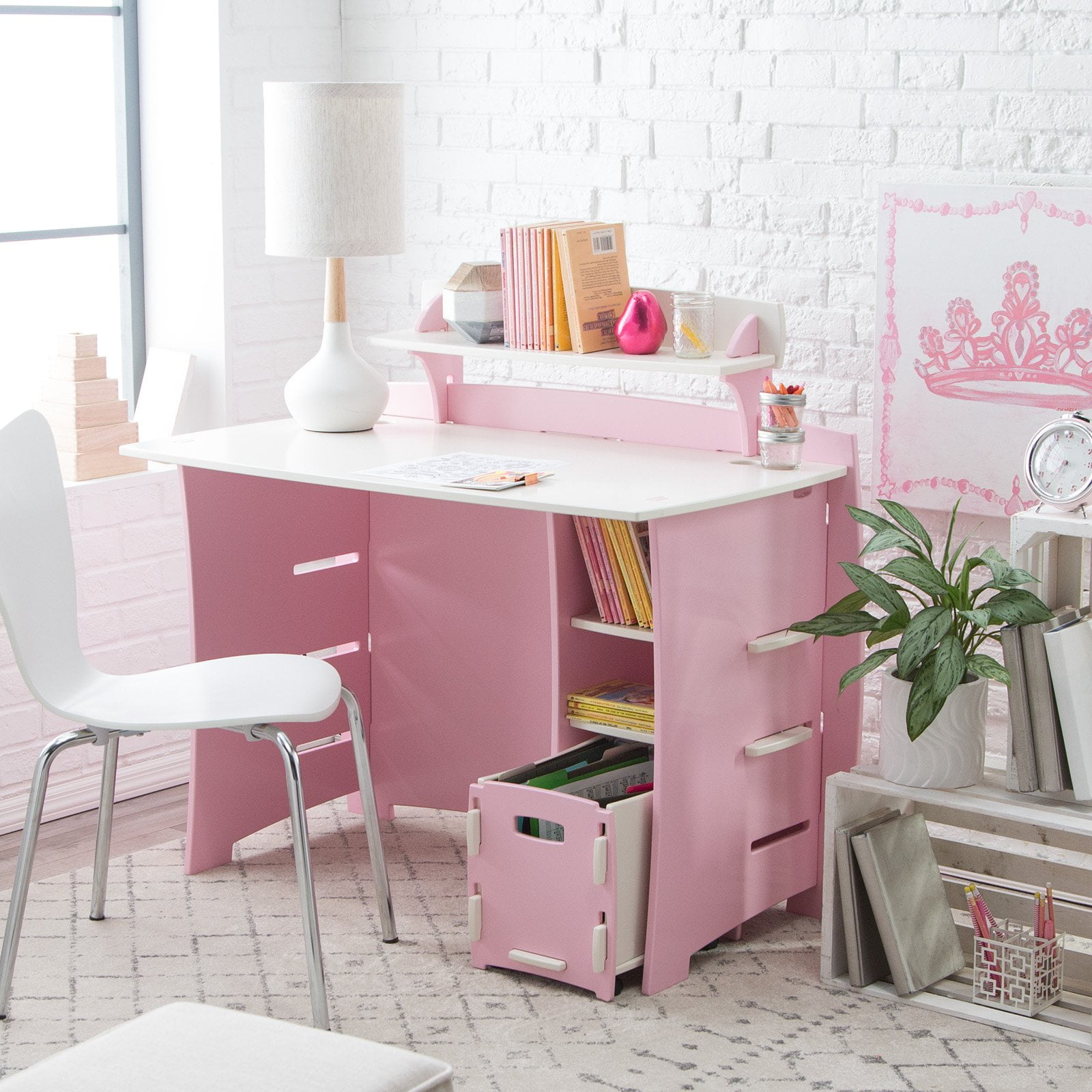 Legare Furniture Kids Desk with File Drawer, No Tools Assembly