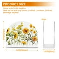 thumbnail image 3 of Sunflowers with Leaves Abstract Acrylic Napkin Holder Clear Paper Tissue Dispenser Kitchen Dining Room Bathroom Party Hotel, 3 of 8