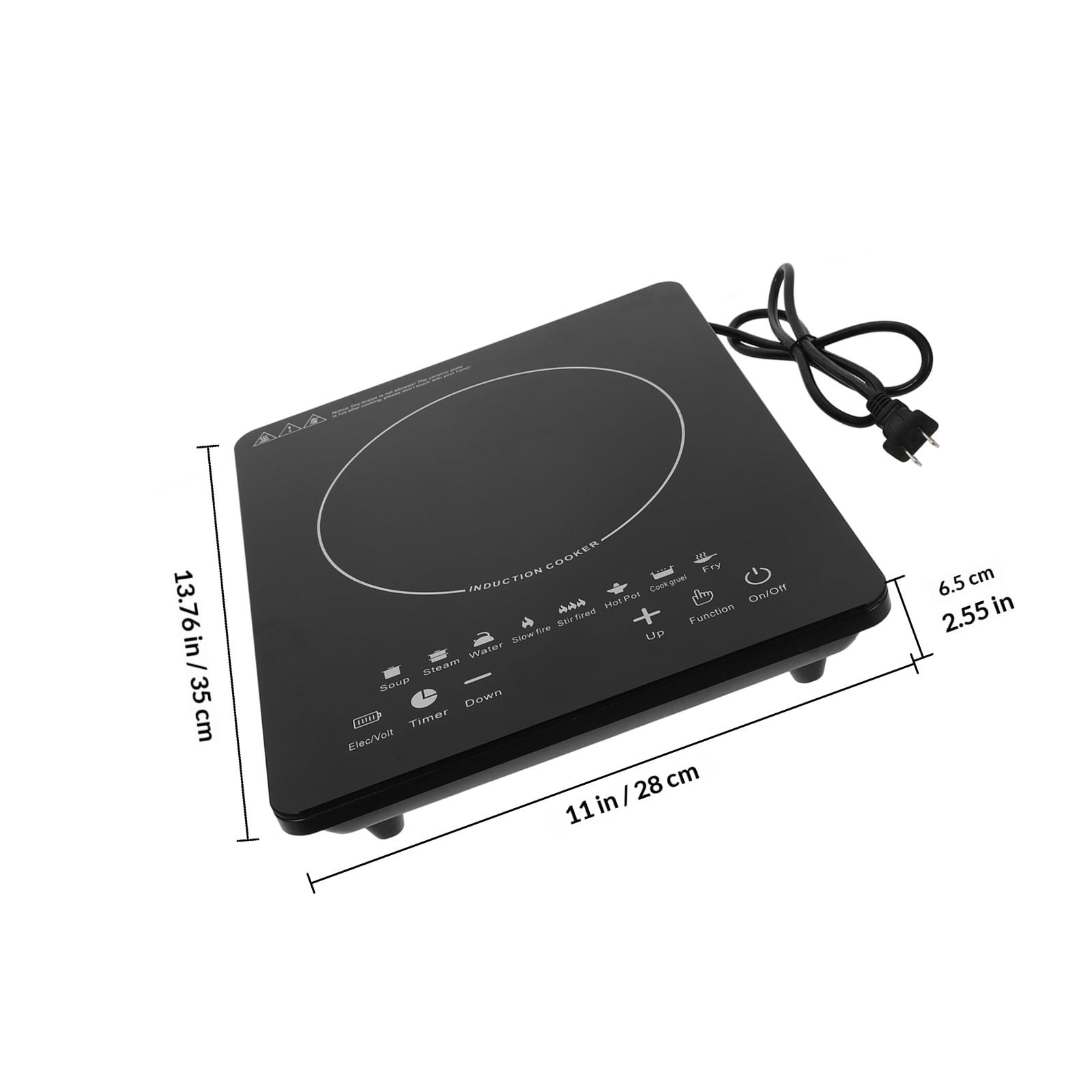 Supvox Multifunctional Black Crystal Induction Cooktop with High Durability