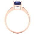 thumbnail image 4 of 2.5ct radiant cut blue tanzanite 14k rose gold Bridal Wedding Engagement Promise Anniversary Ring for Women size 9.75, 4 of 7
