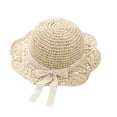 thumbnail image 1 of sombrero de paja portátil para playa de verano para mujer, sombrero de pescador., 1 of 5