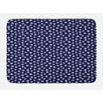 thumbnail image 1 of Floral Bath Mat, Continuous Pattern of Flowers and Dots and Blossoming Vintage Design, Plush Bathroom Decor Mat with Non Slip Backing, 29.5" X 17.5", Indigo and White, by Ambesonne, 1 of 2