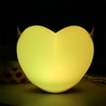 thumbnail image 3 of Heart Shaped Night Light for kids children room, Cute Steamed Night Lights Silic Lamps Soft Nursery Rechargeable Portable s Color Changing, 3 of 8