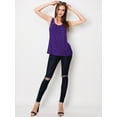 thumbnail image 4 of Made by Johnny Women's Casual Loose Fit Sleeveless Pleated Scoop Neck Tank Top XL PURPLE, 4 of 4