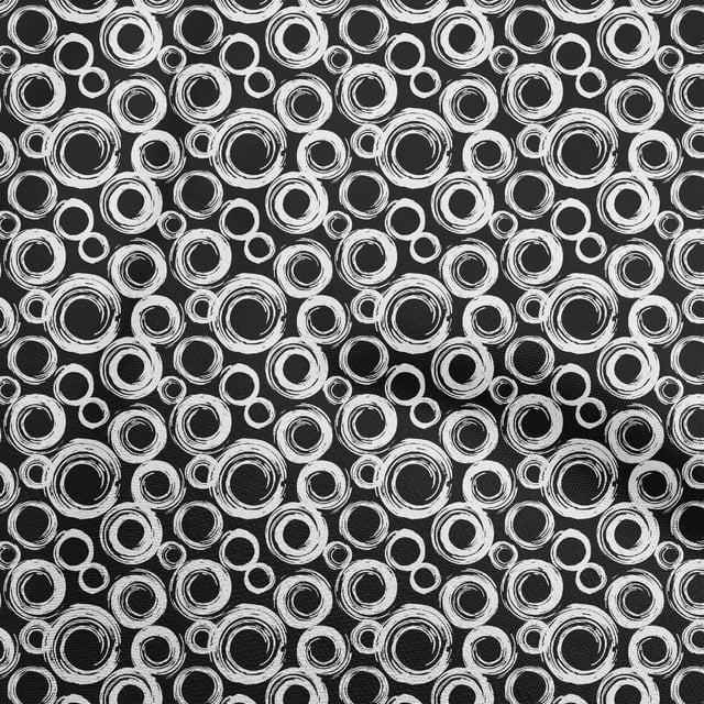 oneOone Georgette Viscose Black Fabric Abstract Craft Projects Decor Fabric Printed By The Yard 42 Inch Wide