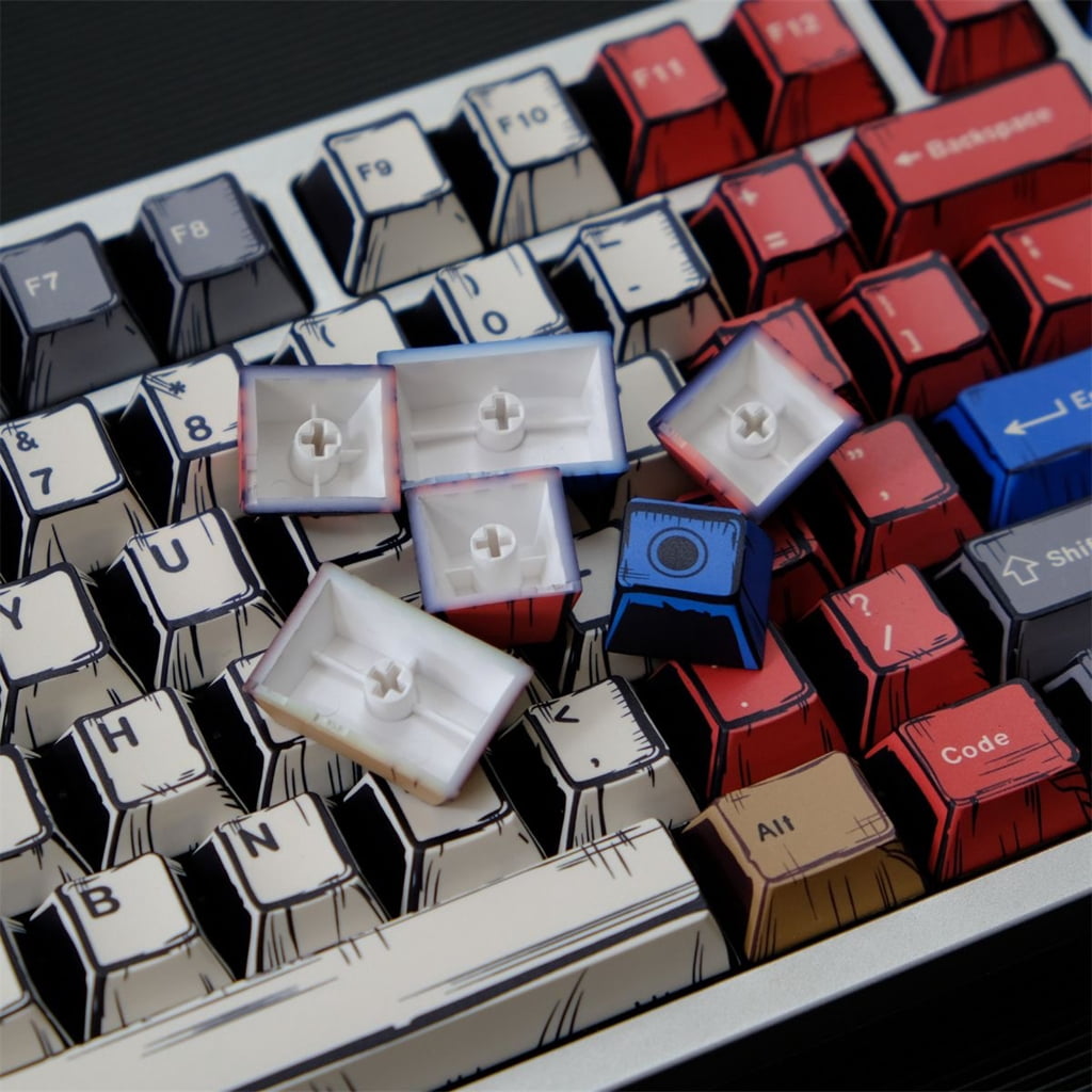 Graffiti Theme PBT Keycaps 151Keys Original Height and Heat Sublimated