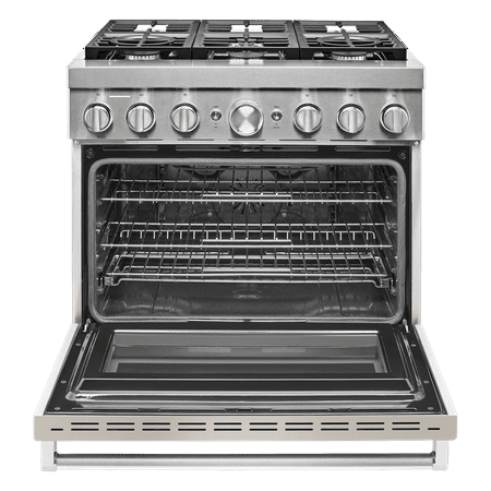 KitchenAid - 5.1 Cu. Ft. Freestanding Dual Fuel True Convection Range with Self-Cleaning - Milkshake