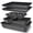 KT1-Dark Gray, variant on 6 Pieces Nonstick Carbon Steel Baking Pans Set, Including Cookie Sheet Deep Roaster Pan Square Pan Loaf Pan Muffin Pan, Ideal Oven Pans for Cooking