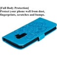 thumbnail image 6 of Mandala Case for Samsung Galaxy S9, Premium Leather Flip Wallet Card Slots Magnetic Stand Protective Cover Ultra Slim Case with Lanyard, Embossed Flip Cover-Blue, 6 of 16