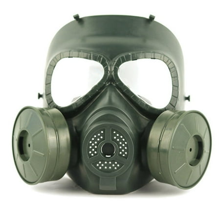 KABOER Double Irrigation Built-in Fan Gas Mask Outdoor Field Protective Mask Tactical Mask Full Face Fog