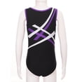 thumbnail image 5 of Lejafay Boys Gymnastics Leotard Tank Top Bodysuit for Kids Athletic Ballet Dance Bodysuit One Piece Purple 12, 5 of 7