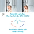 thumbnail image 6 of Aquaterior 8" Wall Mounted Rain Shower Head Rainfall Faucet Bathroom Lavatory Home CUPC Matte, 6 of 9