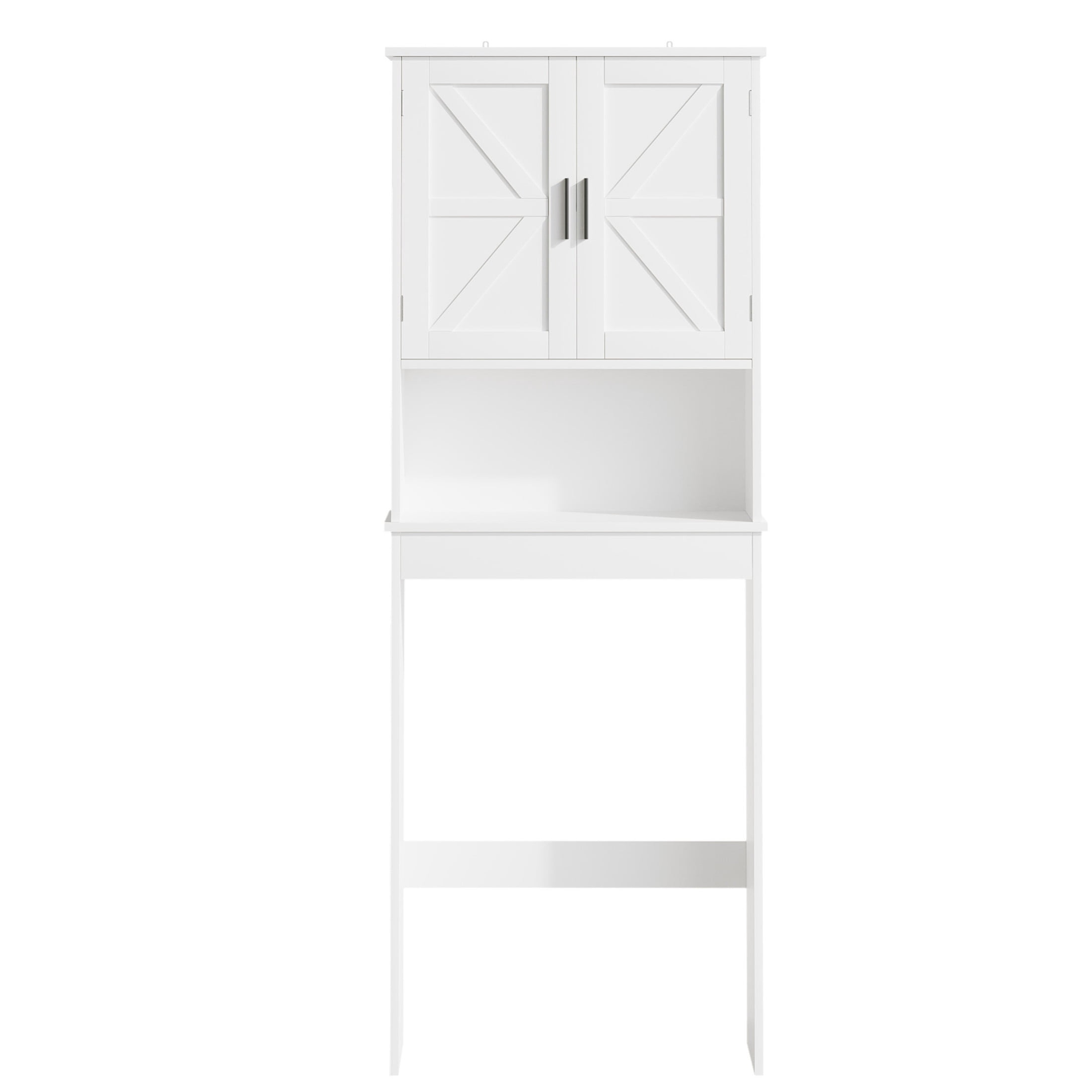 Noble House Over The Toilet Storage Cabinet with Adjustable Shelf, Bathroom Space Saver with Double Doors, White