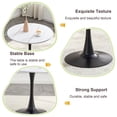 thumbnail image 5 of CQSXDA Round Dining Table 31.5 Inch Circle Tulip Table With Thickened Top & Metal Base Mid Century Modern Bistro Tab，Black White, 5 of 11