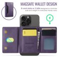 thumbnail image 2 of Allytechgroup Magnetic Compatible for iPhone 14 Plus Wallet Case, Detachable Cards Holder Wireless Charing Support Shockproof Protective Phone Cover for iPhone 14 Plus, Purple, 2 of 9