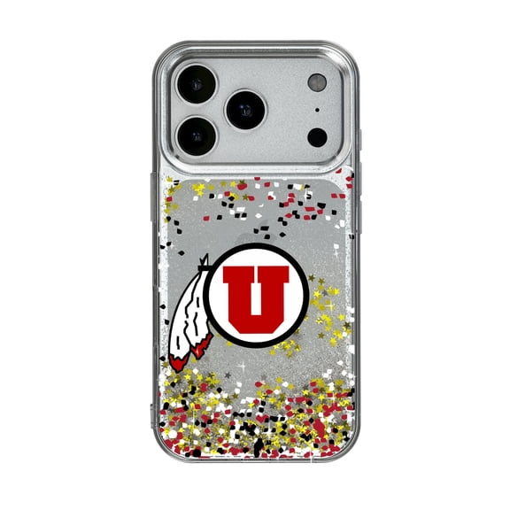 Utah Utes iPhone Glitter Confetti Design Case