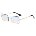 thumbnail image 3 of gafas de sol cuadradas sin montura,gafas de sol cuadradas sin montura mujer hombre gafas,gafas de sol rectangulares vintage gafas de color caramelo,Gafas sin montura Gafas de sol Tonos de, 3 of 9