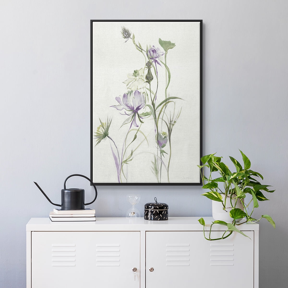 Late Summer Wildflowers II V30 Framed Premium Gallery Wrapped Canvas - Ready to Hang