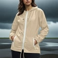thumbnail image 3 of FAIWAD Women's Waterproof Raincoat Lightweight Hooded Packable Rain Jacket Outdoor Windbreaker with Pocket, 3 of 7