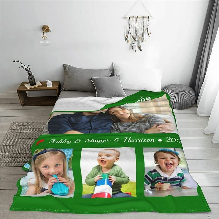 Custom Face Blanket Personalized Throw Blankets with Photo Picture